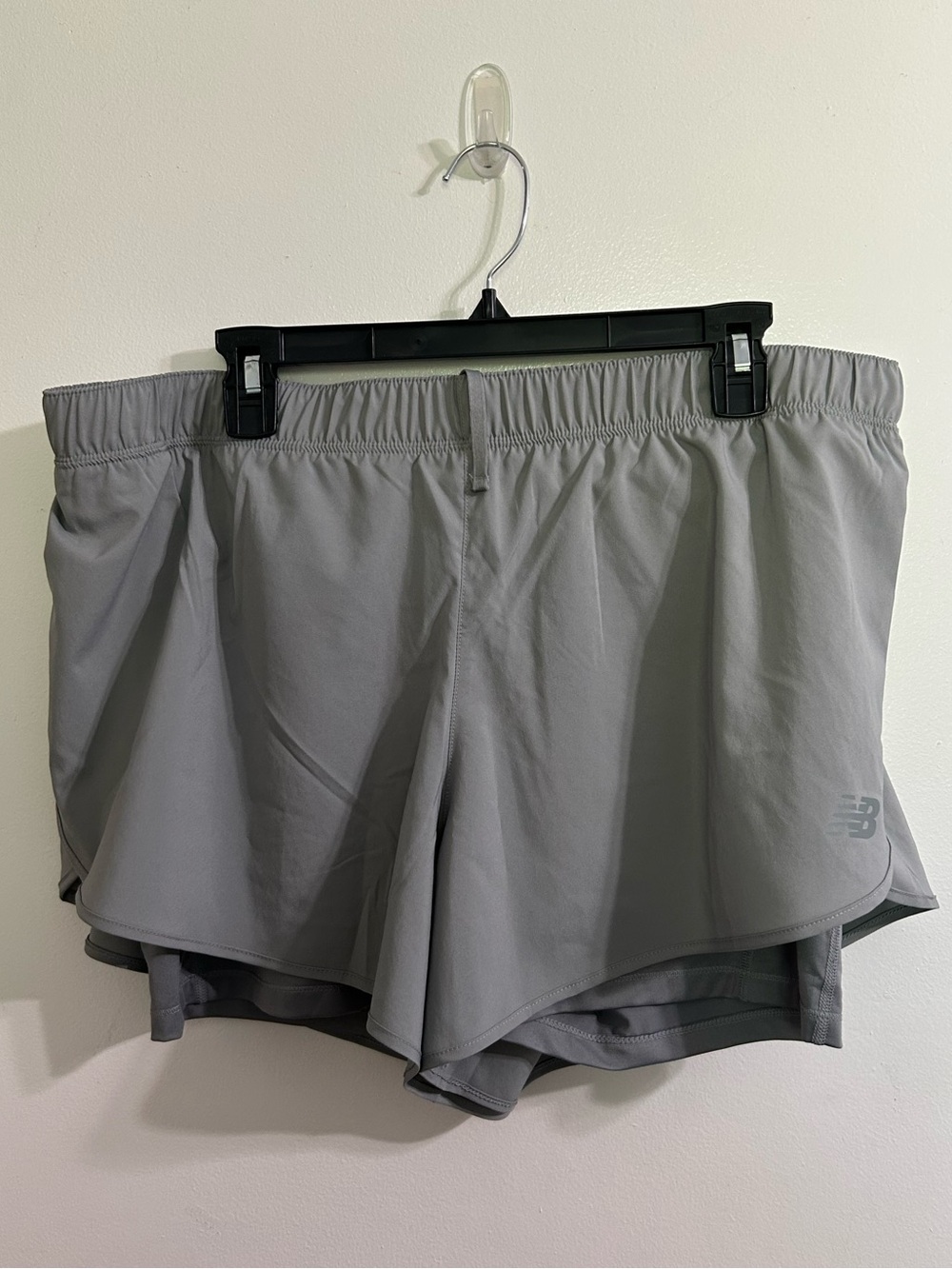 New Balance Gray Women 2 in 1 Athletic Shorts